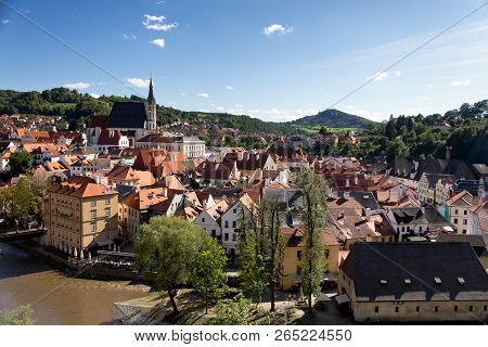 A View Over The City Cesky Krumlov.