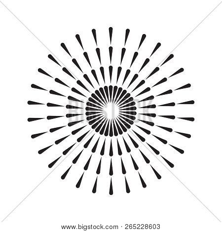 Vector Sunburst Background. Vector Linear Sunburst Shape.