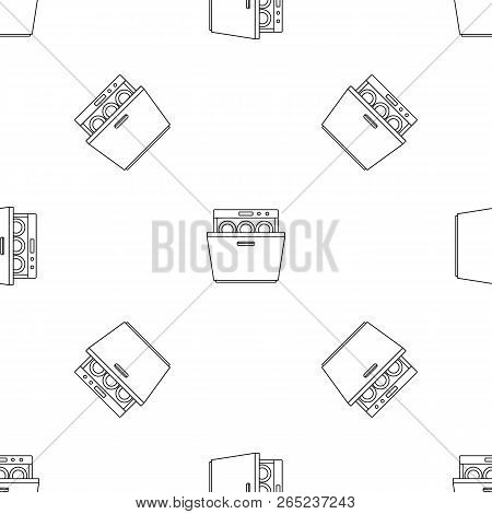 Modern Dishwasher Pattern Seamless Vector Repeat Geometric For Any Web Design