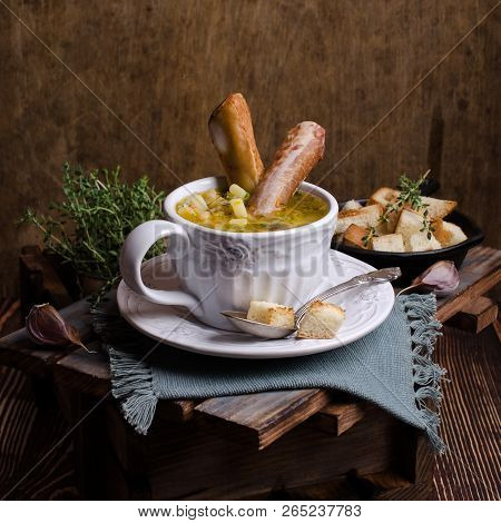 Traditional Thick Soup With Peas