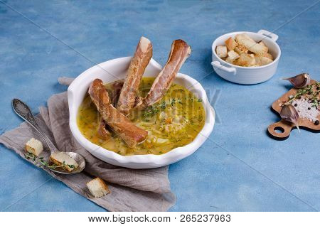 Traditional Thick Soup With Peas