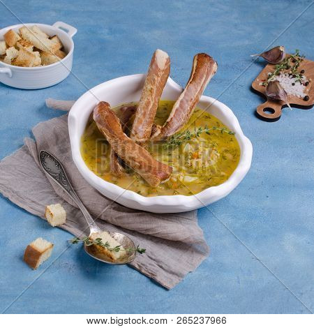 Traditional Thick Soup With Peas