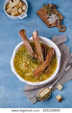 Traditional Thick Soup With Peas