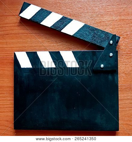 Clapperboard - A Tool Used When Shooting Movies And Tv Movies For Subsequent Shooting Synchronizatio
