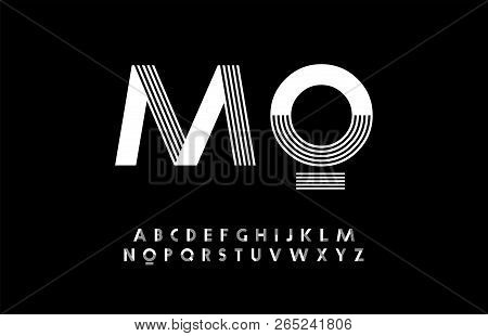 Minimal Modern Alphabet. Typography Trandy Font Uppercase. Vector Illustrator
