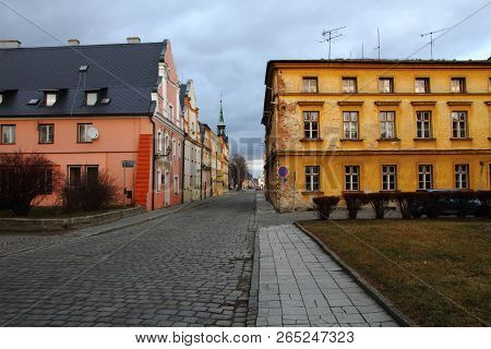 Historical Centrum In Vidnava City At Czech Republic