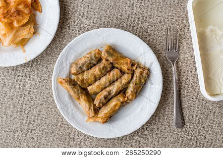 Turkish Dolma Lahana Sarmasi / Cabbage Rolls. Turkish Food Culture