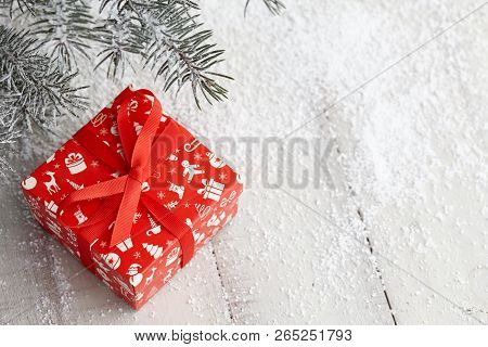 Christmas Red Gift Box Image &amp; Photo (Free Trial) | Bigstock