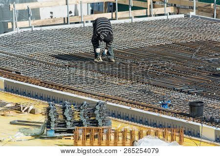Velbert, Nrw, Germany - March 17, 2016:
Preparation For Concrete Work Construction Of A Residential 