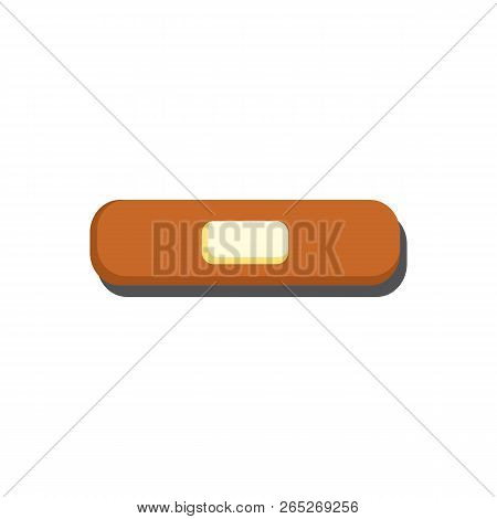 Bactericidal Medical Bandage Isolated On White Background - Adhesive Band Plaster.
