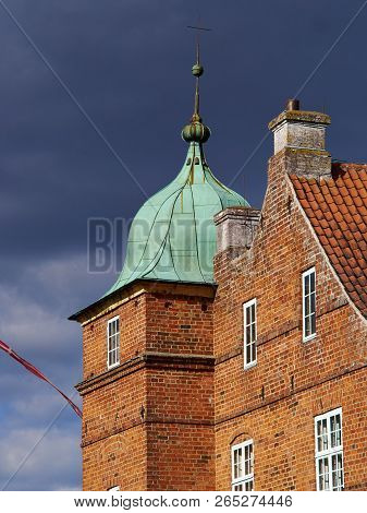 Historic Typical Classical Built Mansion Manor House On Fyn Funen Island Denmark