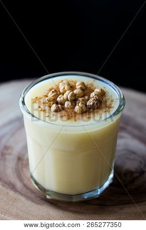 Boza Or Bosa, Traditional Turkish Drink With Roasted Chickpea
