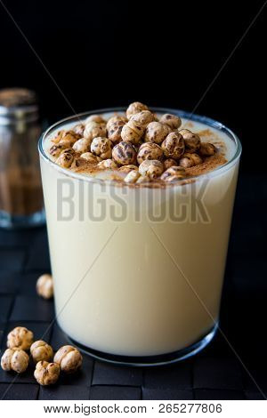 Boza Or Bosa, Traditional Turkish Drink With Roasted Chickpea