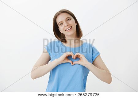 Loving And Tender Girlfriend Expressing Passion And Romantic Mood To Boyfriend. Positie Happy Europe