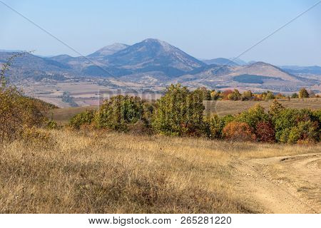 Amazing Autumn Landscape Of Cherna Gora (monte Negro) Mountain, Pernik Region, Bulgaria