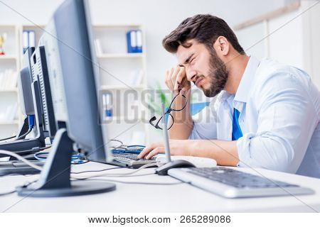 Frustrated young man due to weak internet reception