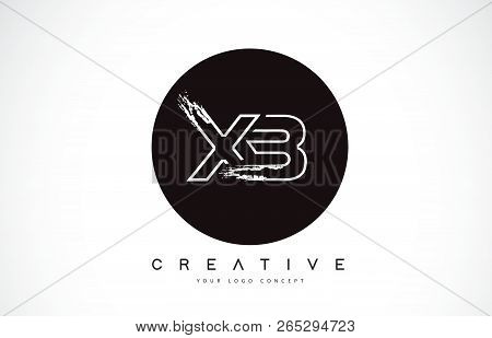 Xb Modern Leter Logo Design With Black And White Monogram. Creative Letter Logo Brush Monogram Vecto