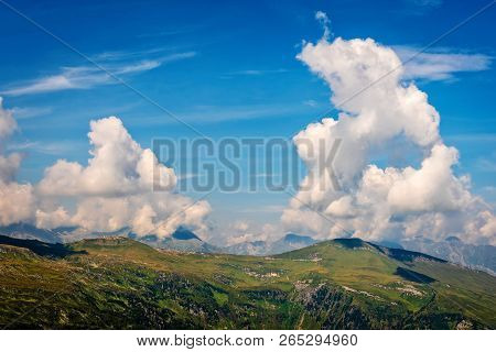 Beautiful Landscape Of The Austrian Alps, Europe.