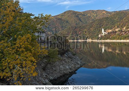 Amazing Autumn Ladscape Of The Vacha (antonivanovtsi) Reservoir, Rhodope Mountains, Plovdiv Region, 