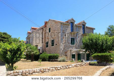 stone houses, island Zlarin, Croatia