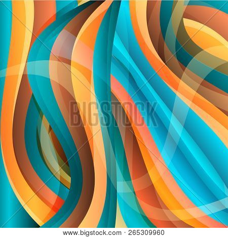 Vector Abstract Bright Waved Background, Texture Design