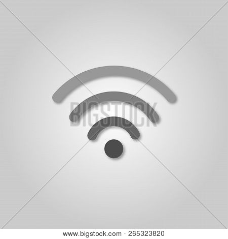 Wi-fi Icon. Isolated 3d Wifi Vector Icon. Paper Cut Art Style. Wireless Internet Access Symbol
