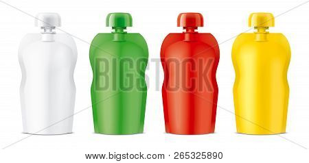 Doypack Package Mockup Detailed Illustration. 3d Rendering