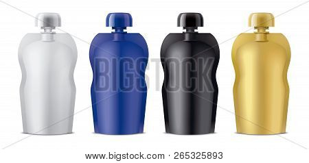 Doypack Package Mockup Detailed Illustration. 3d Rendering