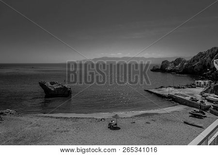Houcima Beach And Waves And Rocks