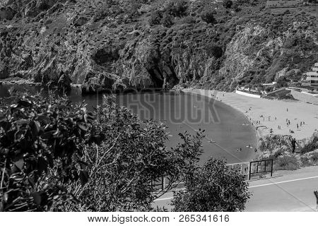 Houcima Beach And Waves And Rocks