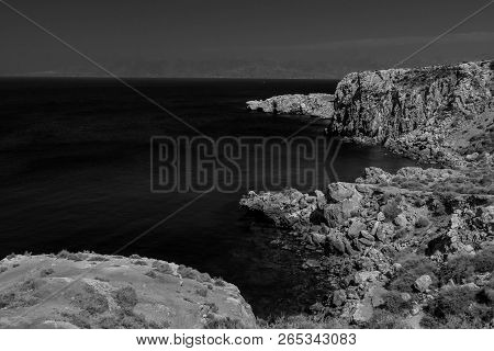 Houcima Beach And Waves And Rocks