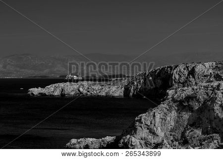 Houcima Beach And Waves And Rocks