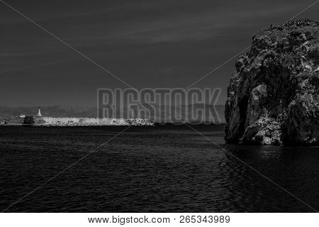 Houcima Beach And Waves And Rocks