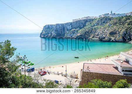 Houcima Beach And Waves And Rocks