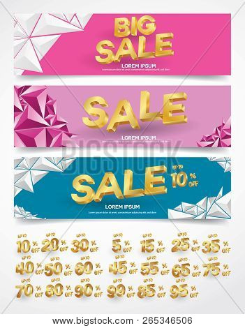 Sale Banners Discount Abstract Geometric Diagonal Concept