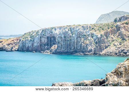 Houcima Beach And Waves And Rocks