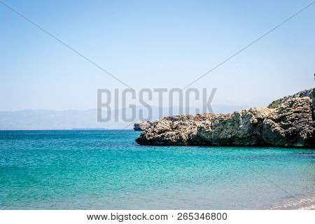 Houcima Beach And Waves And Rocks
