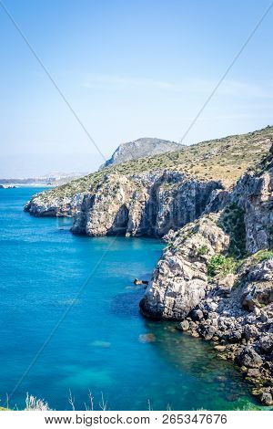 Houcima Beach And Waves And Rocks