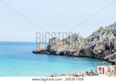 Houcima Beach And Waves And Rocks