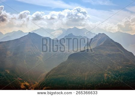 Beautiful Landscape Of The Austrian Alps, Europe.