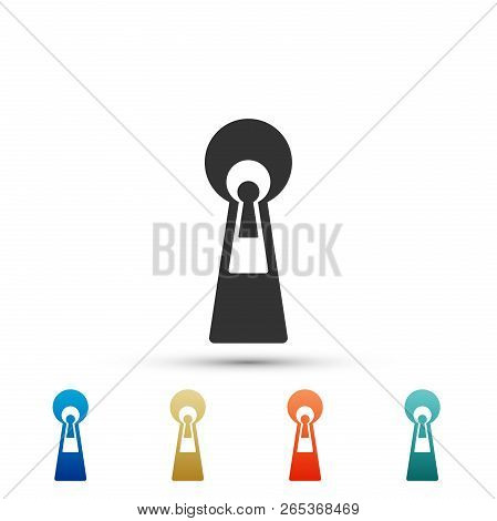 Keyhole Icon Isolated On White Background. Key Of Success Solution, Business Concept. Keyhole Expres