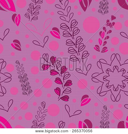 Lavender Field-love In Parise Seamless Repeat Pattern Background