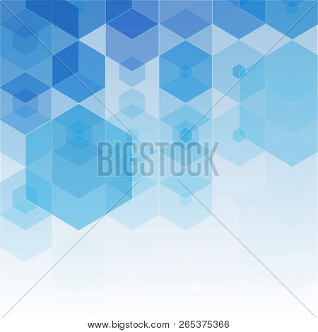Vector Abstract Science Background. Hexagon Geometric Design.
