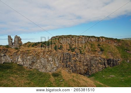 Dunseverick Castle Is The Ruins Of A Castle In County Antrim, Northern Ireland.