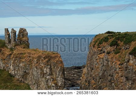 Dunseverick Castle Is The Ruins Of A Castle In County Antrim, Northern Ireland.