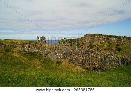 Dunseverick Castle Is The Ruins Of A Castle In County Antrim, Northern Ireland.