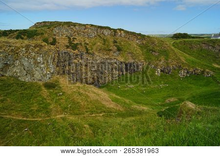 Dunseverick Castle Is The Ruins Of A Castle In County Antrim, Northern Ireland.