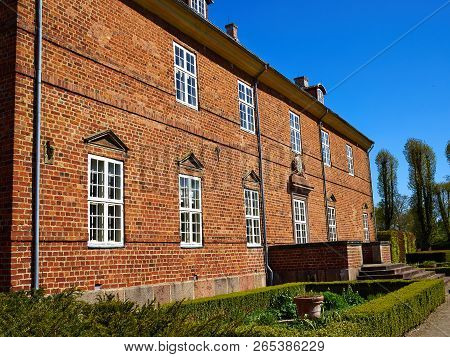 Historic Typical Classical Built Mansion Manor House On Fyn Funen Island Denmark