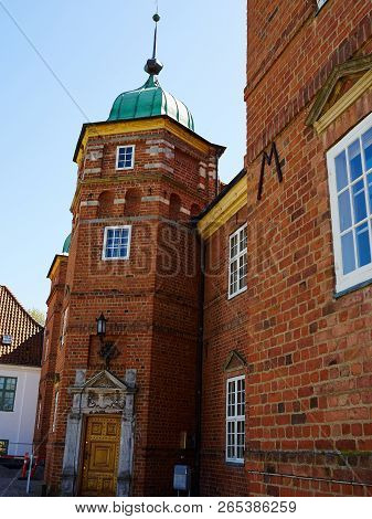 Historic Typical Classical Built Mansion Manor House On Fyn Funen Island Denmark
