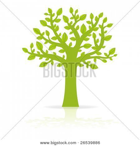 Albero verde Eco, illustrazione vettoriale